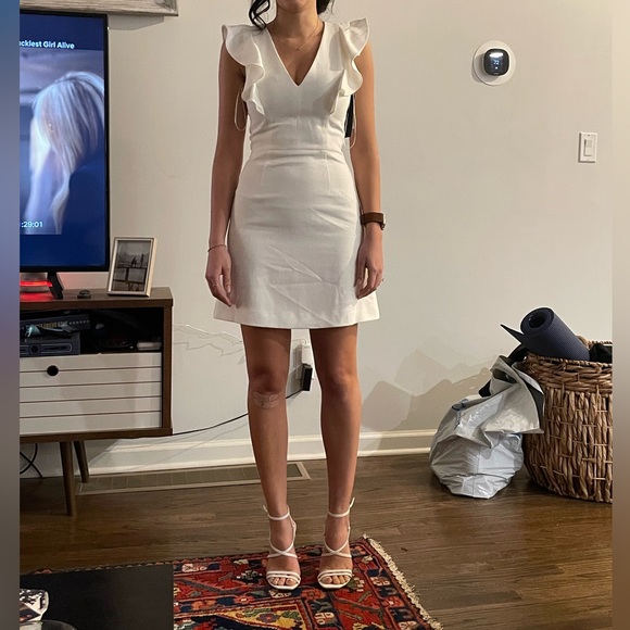 French Connection Whisper Ruffle Minidress - Picture 4 of 10